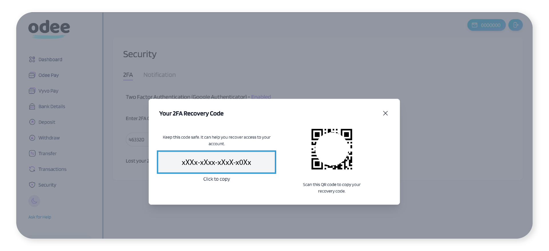 TFA Odee_recovery code.png